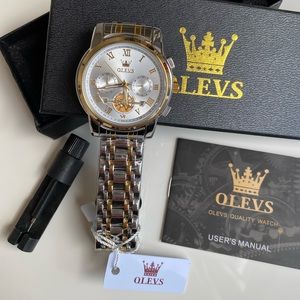 OLEVS 2859 Waterproof Luminous Chronograph Quartz Stainless Steel Male Watch
